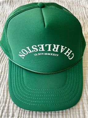 OTTO Green White Upsidr Down Charleston Trucker Hat Ball Cap